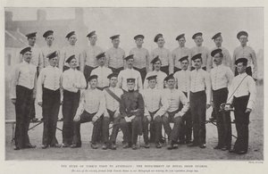 Het bezoek van de hertog van York aan Australië, het detachement van de Royal Irish Guards door English Photographer