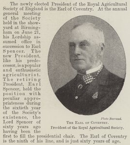 De Graaf van Coventry, Voorzitter van de Koninklijke Landbouwvereniging door English Photographer