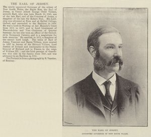De graaf van Jersey, benoemd tot gouverneur van New South Wales door English Photographer