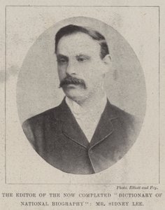 De redacteur van het nu voltooide Dictionary of National Biography, Mr. Sidney Lee door English Photographer