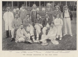 De Engelse cricketspelers in West-Indië, 1895 door English Photographer