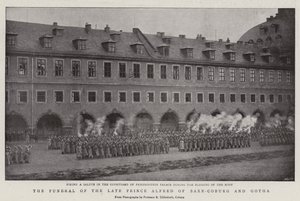 De begrafenis van de overleden prins Alfred van Saksen-Coburg en Gotha