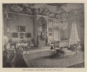 De studeerkamer van de Duitse Keizer in Berlijn