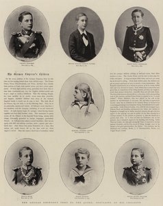 Het Bezoek van de Duitse Keizer aan de Koningin, Portretten van zijn Kinderen door English Photographer