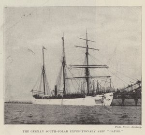 Het Duitse Zuidpool-Expeditie Schip Gauss door English Photographer