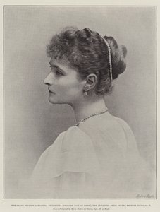 De groothertogin Alexandra Feodorovna (prinses Alix van Hessen), de verloofde bruid van keizer Nicolaas II door English Photographer