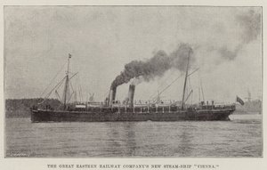 Het nieuwe stoomschip Vienna van de Great Eastern Railway Company