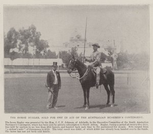 De Paardenbugler, verkocht voor £2627 ten behoeve van het Australische Bushmens Contingent, Adelaide. Illustratie voor The Illustrated London News, 26 mei 1900 door English Photographer