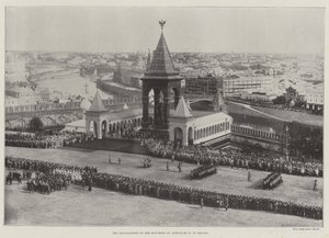 De inhuldiging van het monument van Alexander II in Moskou