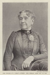 Het jubileum van een grote actrice, mevrouw Keeley, geboren 22 november 1805 door English Photographer