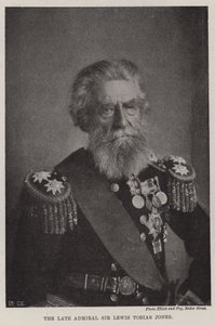 De overleden admiraal Sir Lewis Tobias Jones door English Photographer