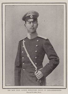 De overleden ZKH Alfred, erfprins van Saksen-Coburg-Gotha door English Photographer