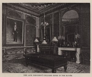 De biljartkamer van de overleden president in het Elysee door English Photographer