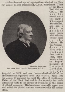 De overleden Sir James R Drummond, GCB door English Photographer