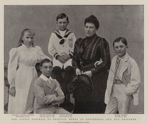 Het nieuwste portret van prinses Henry van Battenberg en haar kinderen door English Photographer