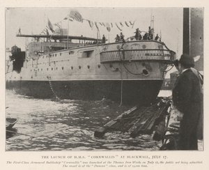 De Lancering van HMS Cornwallis in Blackwall, 17 Juli
