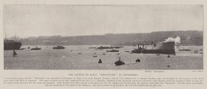 De Lancering van HMS Encounter in Devonport
