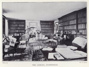 De bibliotheek, Elderfield door English Photographer