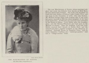 De markiezin van Exeter, geboren Miss Myra Orde-Powlett