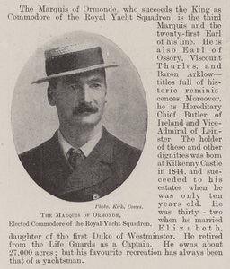 De markies van Ormonde, gekozen tot commodore van de Royal Yacht Squadron door English Photographer