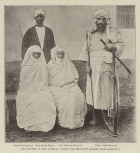 De Leden van de Oostenrijkse Missie die net uit Khartoum zijn ontsnapt door English Photographer