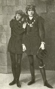 De Misses Isa Bowman en Bessie Hatton als de jonge prinsen in Richard III (gravure) door English Photographer