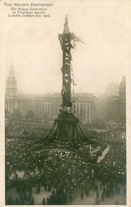 De Nelson viering op Trafalgar Square, Londen, 21 oktober 1905