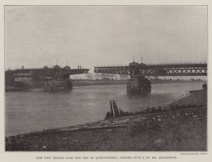 De Nieuwe Brug over de Dee bij Queensferry, geopend op 2 Juni door Mr Gladstone door English Photographer