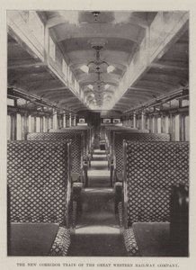 De nieuwe gangtrein van de Great Western Railway Company