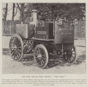 De nieuwe motorbrandweerwagen, Fire King door English Photographer