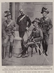 De officieren van de New South Wales Lancers, nu in Aldershot door English Photographer