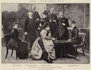 De familie Orleans bezocht door koningin Isabella van Spanje door English Photographer