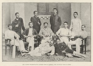 Het Parsee Vertegenwoordigend Cricketteam in Bombay, het Kampioensteam in India door English Photographer