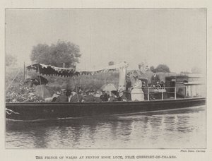 De prins van Wales bij Penton Hook Lock, nabij Chertsey-on-Thames door English Photographer