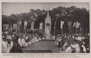 De Verjaardag van de Koningin in India, een Hindoeviering in Bombay door English Photographer