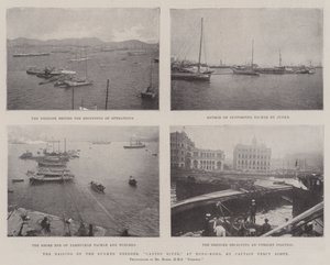 Het bergen van de gezonken baggermachine, Canton River, in Hong-Kong, door kapitein Percy Scott door English Photographer