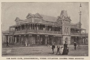 De Rand Club, Johannesburg, waar Uitlander-leiders werden gearresteerd