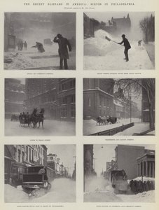 De recente sneeuwstorm in Amerika, scènes in Philadelphia door English Photographer