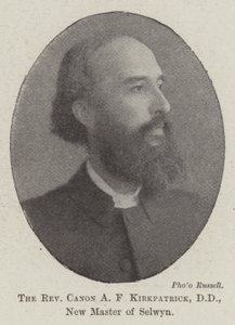 De Eerwaarde Canon A F Kirkpatrick, DD, Nieuwe Meester van Selwyn door English Photographer