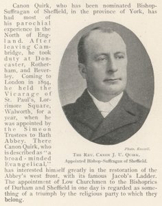 De Eerwaarde Kanunnik J U Quirk, benoemd tot Bisschop-Suffragaan van Sheffield door English Photographer