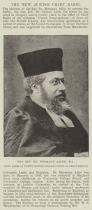 De Eerwaarde Dr. Hermann Adler, MA, Hoofdrabbijn van de Verenigde Joodse Gemeenten van Groot-Brittannië door English Photographer