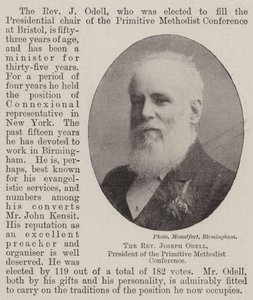 De eerwaarde Joseph Odell, voorzitter van de Primitive Methodist Conference door English Photographer
