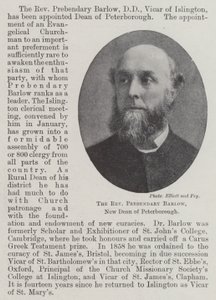 De Eerwaarde Prebendary Barlow, Nieuwe Decaan van Peterborough door English Photographer