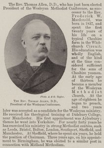 De eerwaarde Thomas Allen, DD, voorzitter van de Wesleyan Conference door English Photographer
