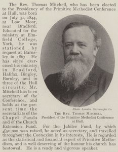 De Eerwaarde Thomas Mitchell, Voorzitter van de Primitive Methodist Conference in Hull door English Photographer