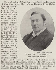 De Eerwaarde Walter Ruthven Pym, Nieuwe Bisschop van Mauritius door English Photographer