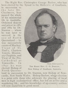 De rechter eerwaarde C G Barlow, nieuwe bisschop van Goulburn, Australië door English Photographer
