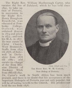 De Zeer Eerwaarde W M Carter, Nieuwe Bisschop van Pretoria door English Photographer