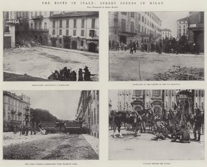 De rellen in Italië, straattaferelen in Milaan