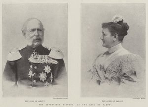 De zeventigste verjaardag van de koning van Saksen door English Photographer